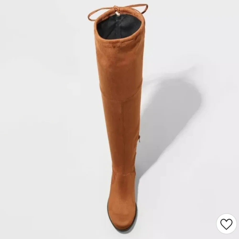 A New Day Sidney Cognac Vegan Suede Over the Knee Boots Size 9.5